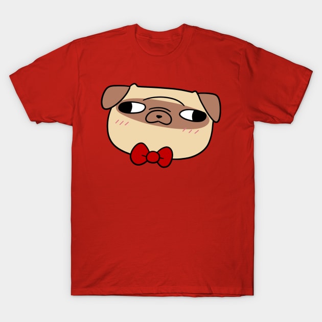 Bow Tie Pug Face T-Shirt by saradaboru